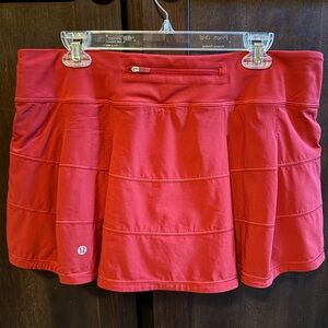 LULULEMON Red Pace Rival Tennis Skirt with Liner Size 12. Like New! ❤️
